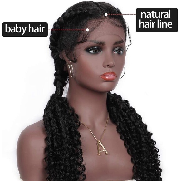- BLACK 28” Braided Dutch Twin lace front Wg NEW main image 4